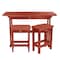 Highwood Usa Lehigh 3pc Counter Height Outdoor Patio Furniture Balcony Set AD-KITBALC1-RED - alternate 1